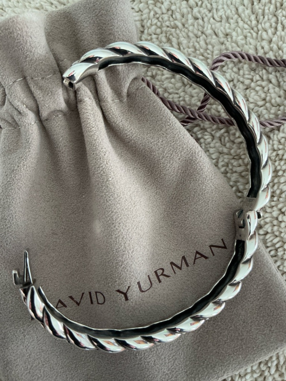 David Yurman Silver Woven Cable Bracelet - Picture 7 of 7